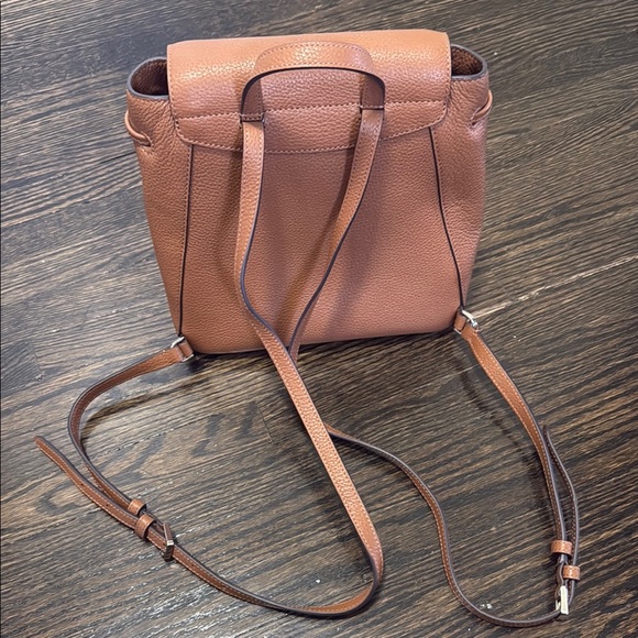 NWOT Kate Spade Brown Leather Backpack with Convertible Straps - Picture 4 of 6